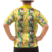 Hawaiian Palaka Family Matching Mermaid Dress and Hawaiian Shirt Hibiscus Pineapple Lei LT9 - Polynesian Pride