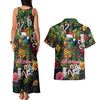 Meri Kirihimete Kakapo Santa Couples Matching Tank Maxi Dress and Hawaiian Shirt Merry Christmas with Tropical Vibe LT9 - Polynesian Pride