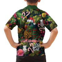 Meri Kirihimete Kakapo Santa Family Matching Off Shoulder Maxi Dress and Hawaiian Shirt Merry Christmas with Tropical Vibe LT9 - Polynesian Pride