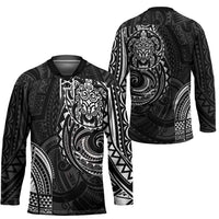 Polynesian Turtle Tribal Tattoo Hockey Jersey Black Style - Polynesian Pride