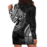 Polynesian Turtle Tribal Tattoo Hoodie Dress Black Style
