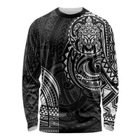 Polynesian Turtle Tribal Tattoo Long Sleeve Shirt Black Style