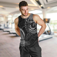 Polynesian Turtle Tribal Tattoo Men Tank Top Black Style