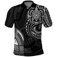 Polynesian Turtle Tribal Tattoo Polo Shirt Black Style