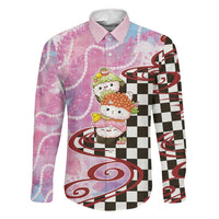 Personalized Japanese Kawaii Sushi Roll Family Matching Mermaid Dress and Hawaiian Shirt Wagara Palaka Pattern