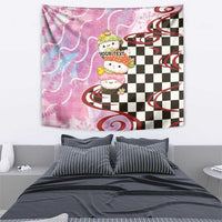 Personalized Japanese Kawaii Sushi Roll Tapestry Wagara Palaka Pattern