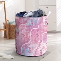 Japanese Koi Fish Laundry Basket Pink Wagara Palaka Honohono Pikake Lei