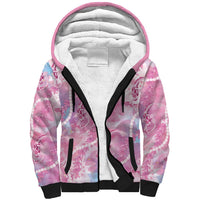 Japanese Koi Fish Sherpa Hoodie Pink Wagara Palaka Honohono Pikake Lei