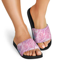 Japanese Koi Fish Slide Sandals Pink Wagara Palaka Honohono Pikake Lei