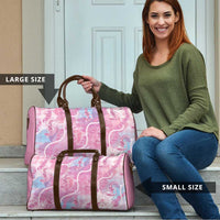 Japanese Koi Fish Travel Bag Pink Wagara Palaka Honohono Pikake Lei