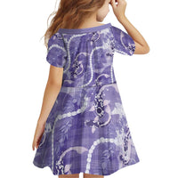 Japanese Koi Fish Family Matching Puletasi and Hawaiian Shirt Purple Wagara Palaka Honohono Pikake Lei LT9 - Polynesian Pride