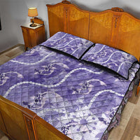 Japanese Koi Fish Quilt Bed Set Purple Wagara Palaka Honohono Pikake Lei