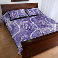 Japanese Koi Fish Quilt Bed Set Purple Wagara Palaka Honohono Pikake Lei