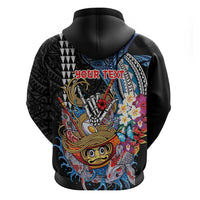 Personalized Japanese Koi Fish Ramen Hoodie Aloha Shark Kakau Pattern LT9 - Polynesian Pride