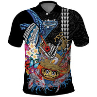 Personalized Japanese Koi Fish Ramen Polo Shirt Aloha Shark Kakau Pattern