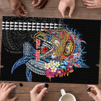 Personalized Japanese Koi Fish Ramen Puzzle Aloha Shark Kakau Pattern LT9 - Polynesian Pride