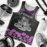 ANZAC Day Remembrance Men Tank Top Purple Poppy We Will Remember Them