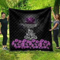 ANZAC Day Remembrance Quilt Purple Poppy We Will Remember Them