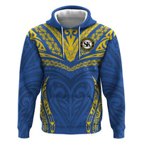 Custom Oceania Football Solomon Kings Hoodie Polynesian Tribal Pattern
