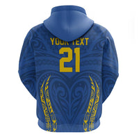 Custom Oceania Football Solomon Kings Hoodie Polynesian Tribal Pattern