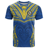 Custom Oceania Football Solomon Kings T Shirt Polynesian Tribal Pattern