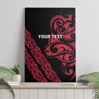 All Black Maori Tribal Tattoo Personalised Canvas Wall Art Classic Red Polynesian Style LT9 - Polynesian Pride