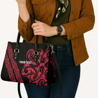 All Black Maori Tribal Tattoo Personalised Leather Bag Classic Red Polynesian Style - Polynesian Pride