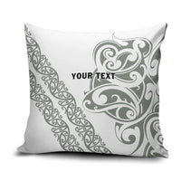 All White Maori Tribal Tattoo Personalised Pillow Cover Moss Green Polynesian Style LT9 Green - Polynesian Pride