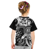 Aloha Black Tribal Honu Tattoo Kid T Shirt
