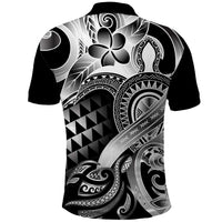 Aloha Black Tribal Honu Tattoo Polo Shirt