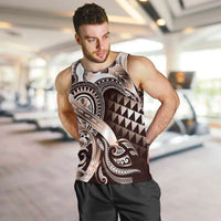 Aloha Mocha Mousse Tribal Honu Tattoo Men Tank Top