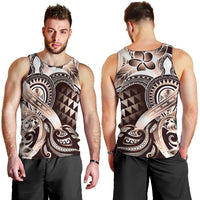 Aloha Mocha Mousse Tribal Honu Tattoo Men Tank Top