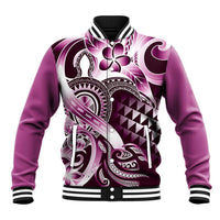 Aloha Pink Tribal Honu Tattoo Baseball Jacket