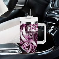 Aloha Pink Tribal Honu Tattoo Tumbler With Handle