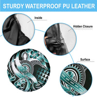 Aloha Turquoise Tribal Honu Tattoo Spare Tire Cover