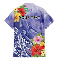 Personalised Chuuk States Humpback Whale Family Matching Mermaid Dress and Hawaiian Shirt Polynesian Tropical Flowers LT9 - Polynesian Pride