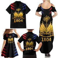 Haiti Independence Day Family Matching Summer Maxi Dress and Hawaiian Shirt The First Black Republic Since 1804 LT9 - Polynesian Pride
