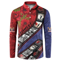 Personalised ANZAC Spirit 1915-2026 Filmstrip Tribute Button Sweatshirt Lest We Forget 25 April