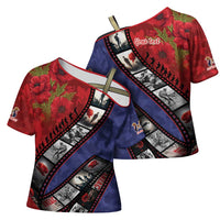 Personalised ANZAC Spirit 1915-2026 Filmstrip Tribute Cross Shoulder Shirt Lest We Forget 25 April