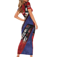 Personalised ANZAC Spirit 1915-2026 Filmstrip Tribute Family Matching Short Sleeve Bodycon Dress and Hawaiian Shirt Lest We Forget 25 April LT9 - Polynesian Pride