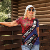 Personalised ANZAC Spirit 1915-2026 Filmstrip Tribute Women Polo Shirt Lest We Forget 25 April LT9 - Polynesian Pride