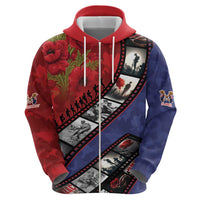Personalised ANZAC Spirit 1915-2026 Filmstrip Tribute Zip Hoodie Lest We Forget 25 April