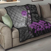 Personalised Remembering ANZAC Lest We Forget Quilt Vintage Film Frame Memorial Purple Poppy