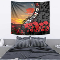 Personalised Remembering ANZAC Lest We Forget Tapestry Vintage Film Frame Memorial Red Poppy