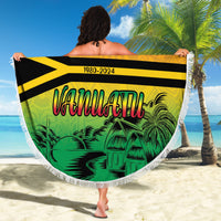 Hapi 44th Indipendens Dei Vanuatu Beach Blanket Yumi 1980 with Vanuatuan Beach Landscape