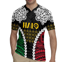 Halo Vanuatu Pride Rugby Jersey Vanuatuan Sand Drawing Pattern