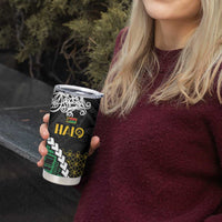 Halo Vanuatu Pride Tumbler Cup Vanuatuan Sand Drawing Pattern