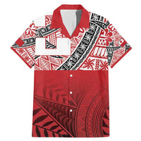 Malo e lelei Tonga Family Matching Mermaid Dress and Hawaiian Shirt Ngatu Tokelau Feletoa Fata Traditional Polynesian Pattern LT9 Dad's Shirt - Short Sleeve Red - Polynesian Pride