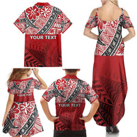 Malo e lelei Tonga Family Matching Summer Maxi Dress and Hawaiian Shirt Ngatu Tokelau Feletoa Fata Traditional Polynesian Pattern LT9 - Polynesian Pride