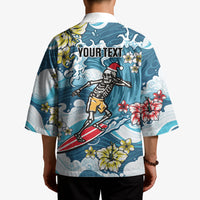 Hawaii Santa Skeleton Surfing Personalized Kimono Mele Kalikimaka i Iulai! LT9 - Polynesian Pride